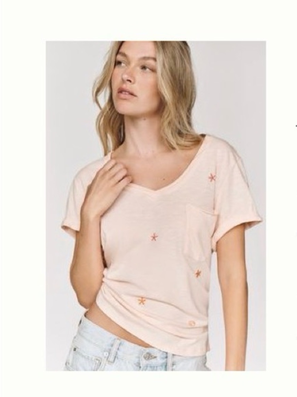 Anthropologie Pilcro Quinn Drapey V-neck tee